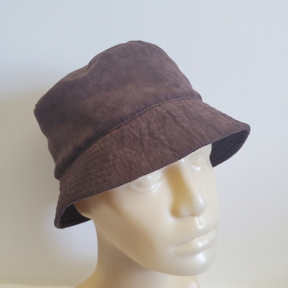 BUCKET Hat Brown Velvet Feel Material Size Small